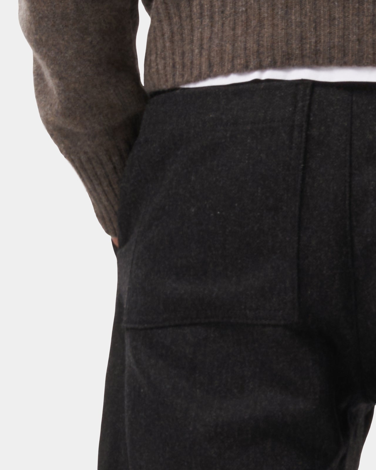 Lafaurie Marcel pantalon flanelle gris anthracite laine