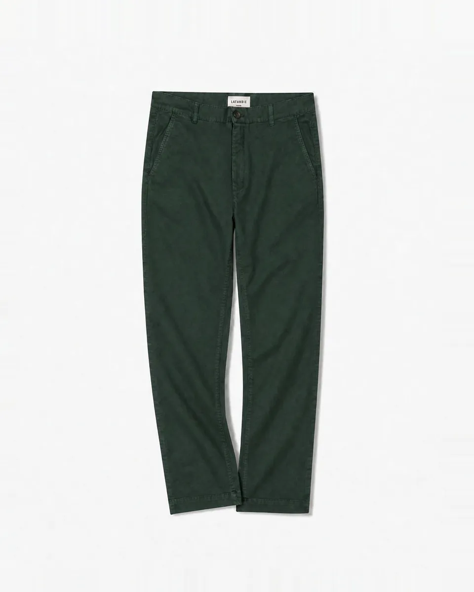 LAFAURIE ALBERT Pantalon Chino Vert Cèdre Coton