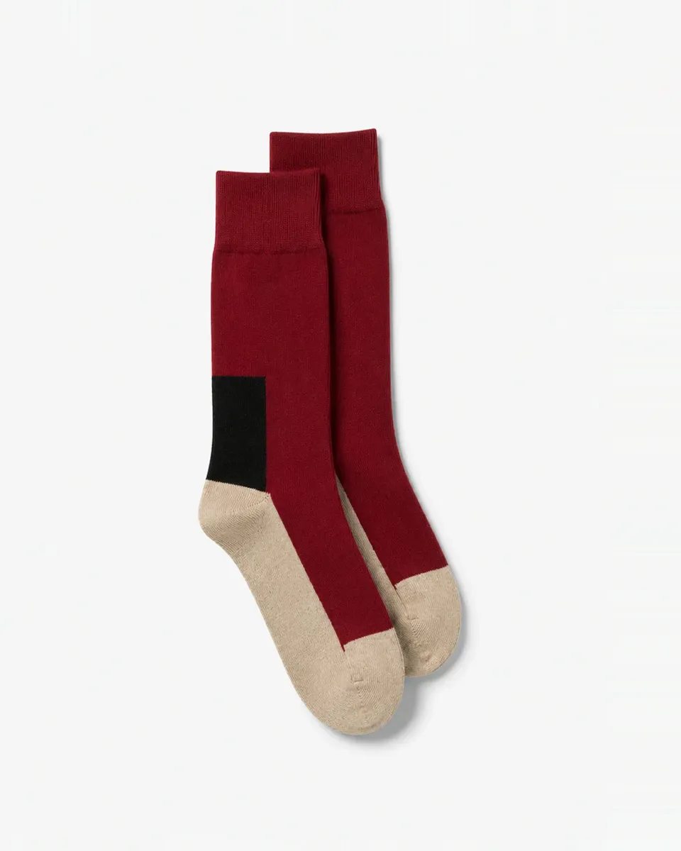 LAFAURIE HOLLYWOOD Rouge Cardinal chaussettes color block