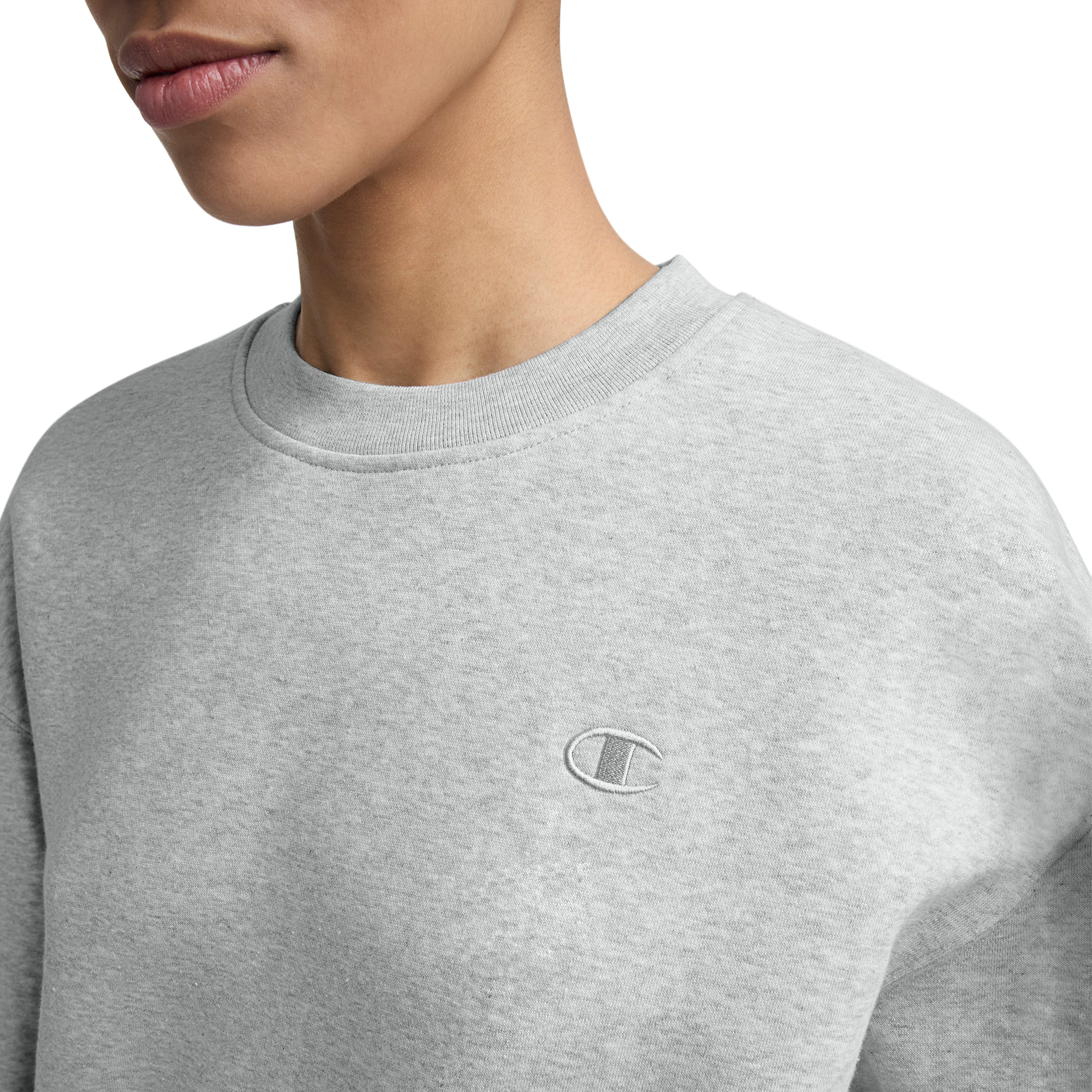 Champion Powerblend Sweat Col Rond Gris Oxford Grey Heather
