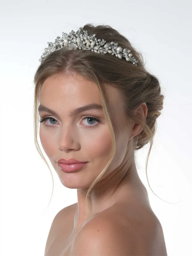 Le Jour de Notre Oui Diadème Strass & Perles accessoire argent
