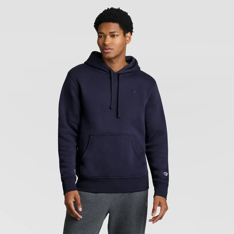 Champion Powerblend C Logo sweat à capuche bleu marine classique