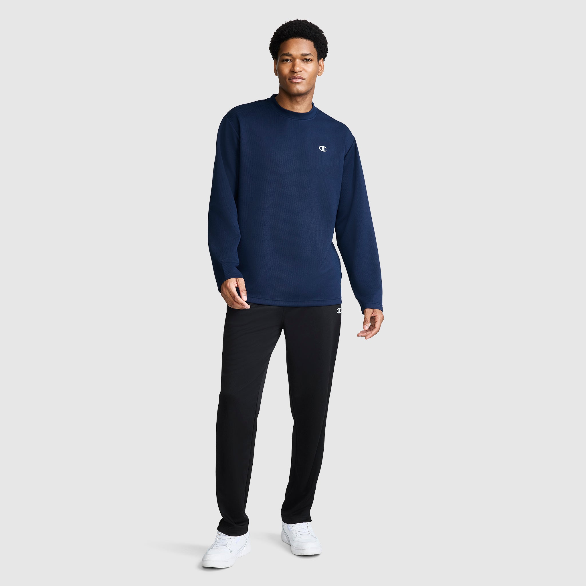 Champion Sport Crewneck C Logo sweat col rond bleu marine
