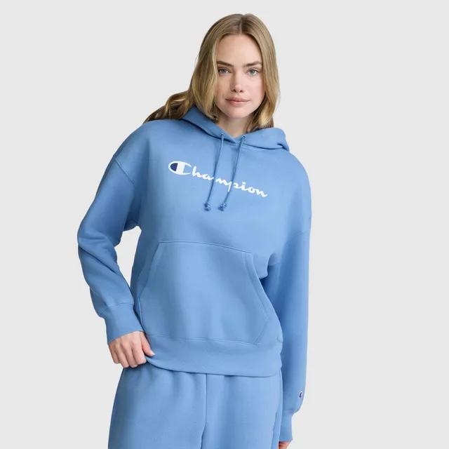 Champion Powerblend Relaxed Hoodie sweat bleu Riviera