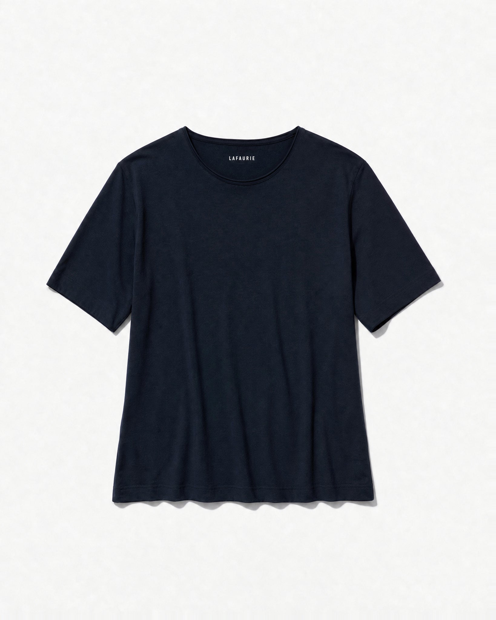 Lafaurie Basile T-shirt Dark Navy Voile Coton Coupe Droite
