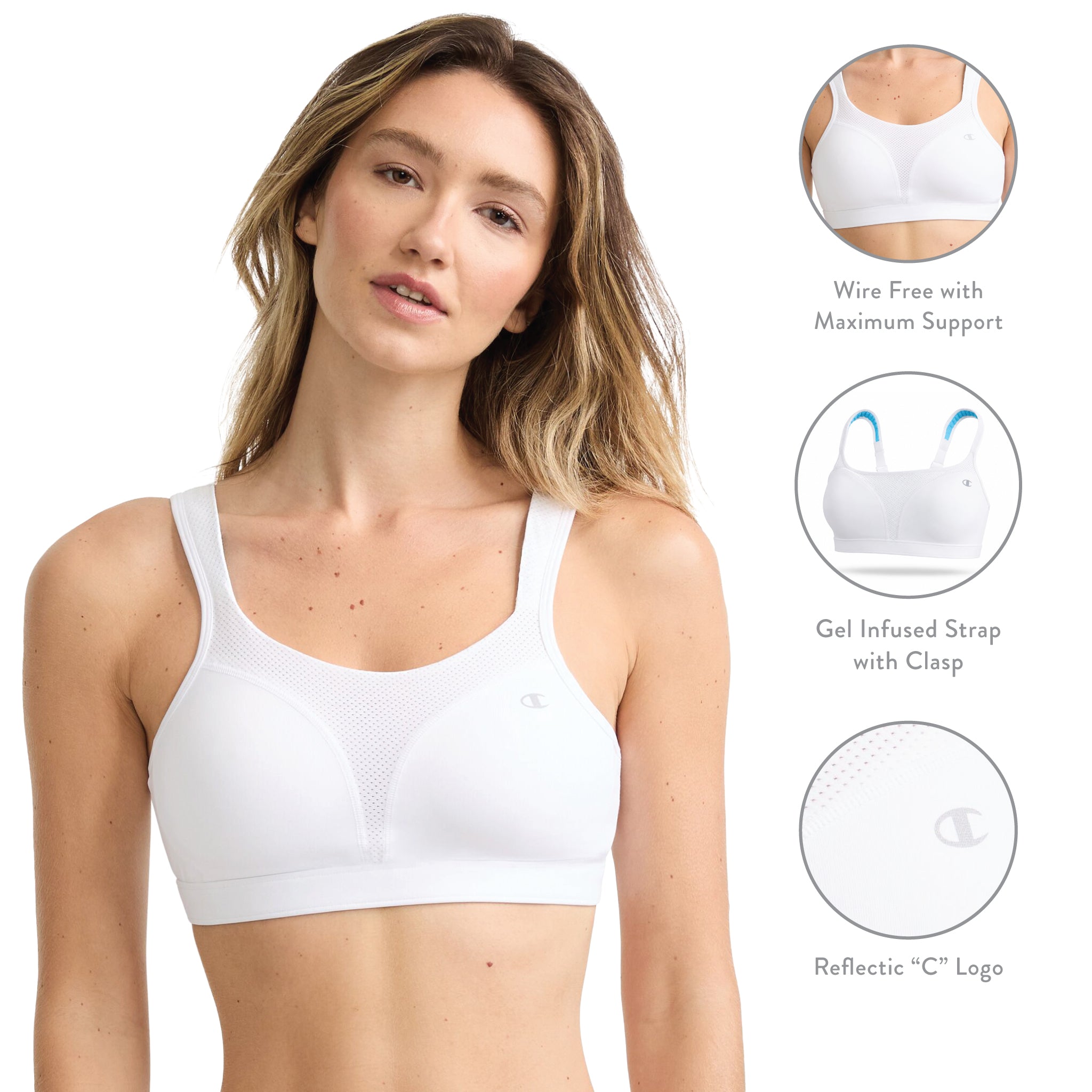 Champion Spot Comfort brassière sport Coastal Fjord fort