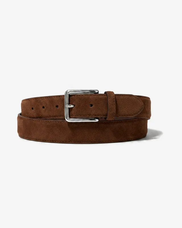 LAFAURIE MABILLON Suede Marron Fauve ceinture cuir homme