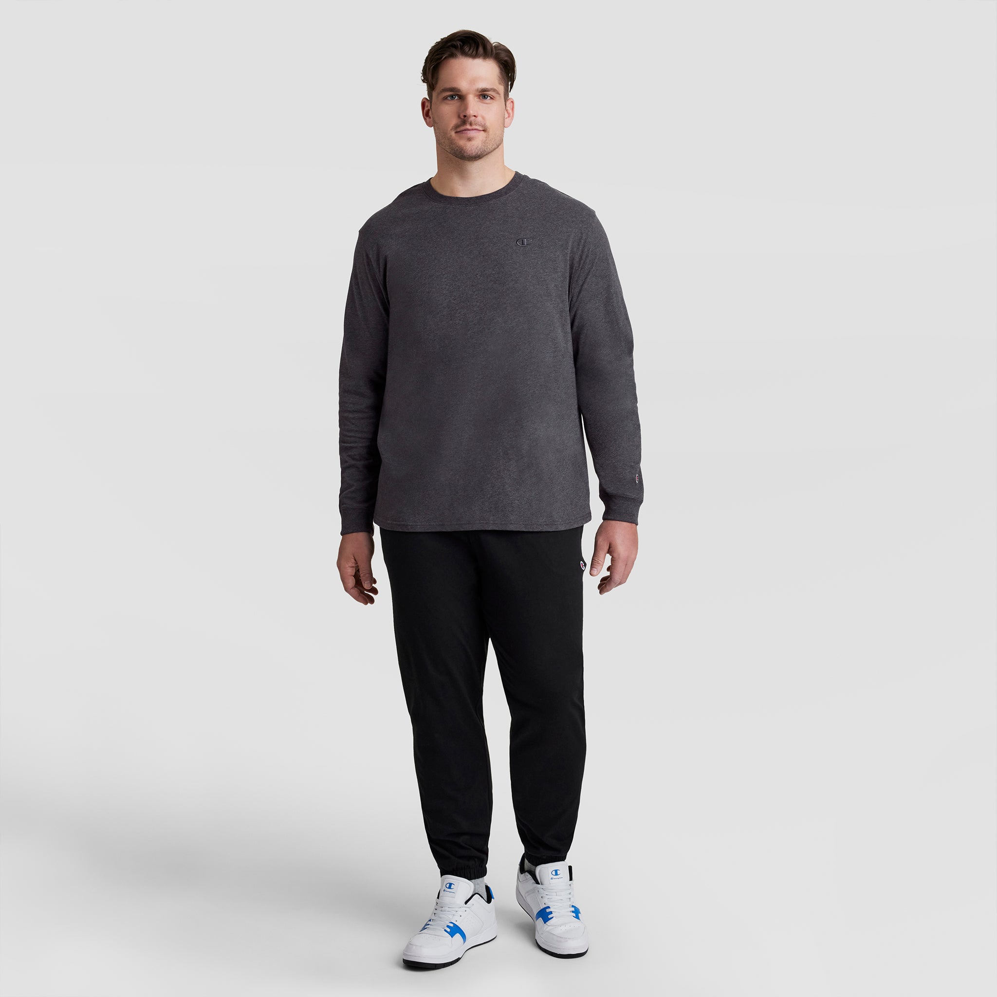 Champion Classic Long Sleeve T-Shirt Granite Heather