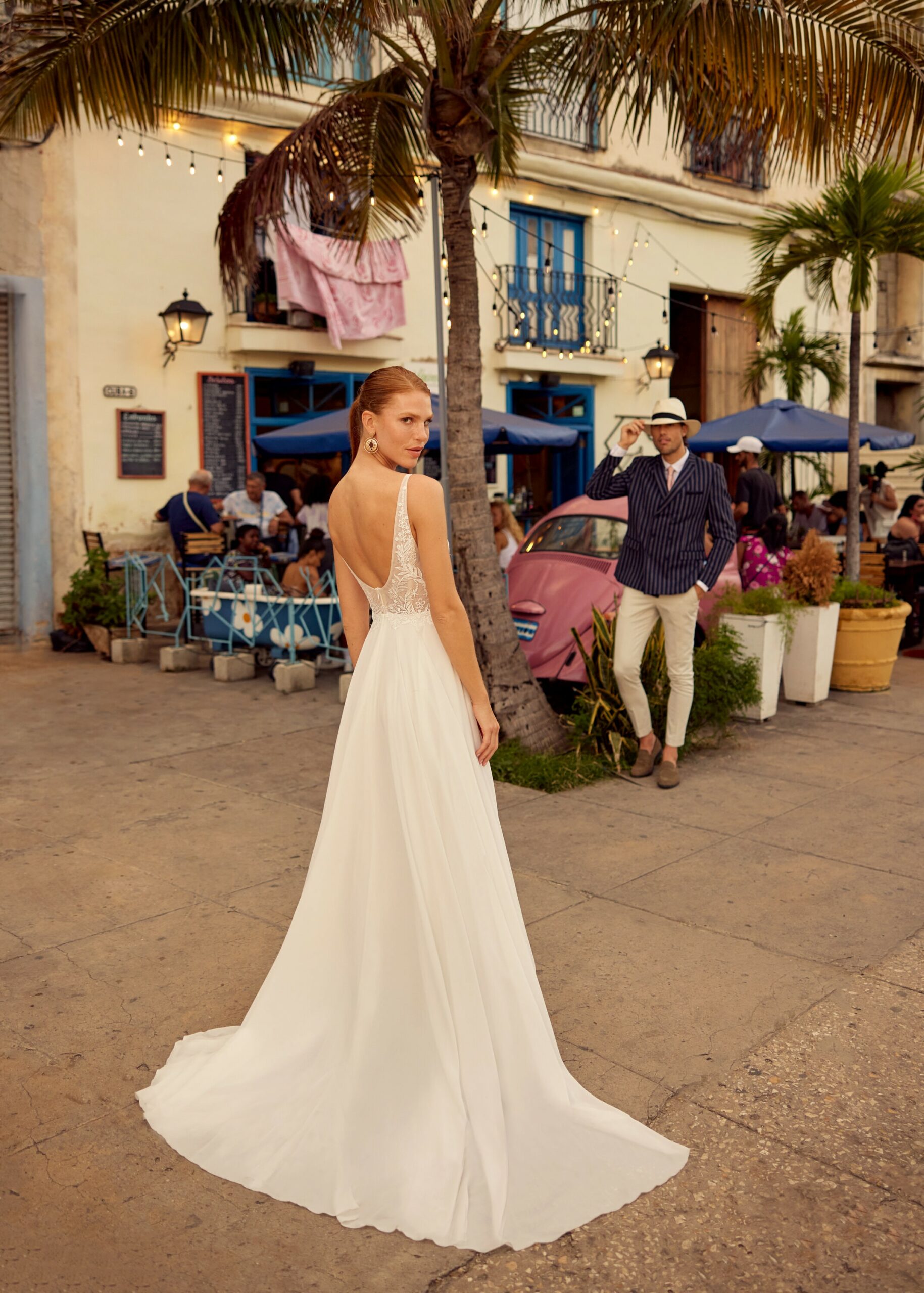 Hervé Paris Libre Lior-A robe de mariée blanche longue