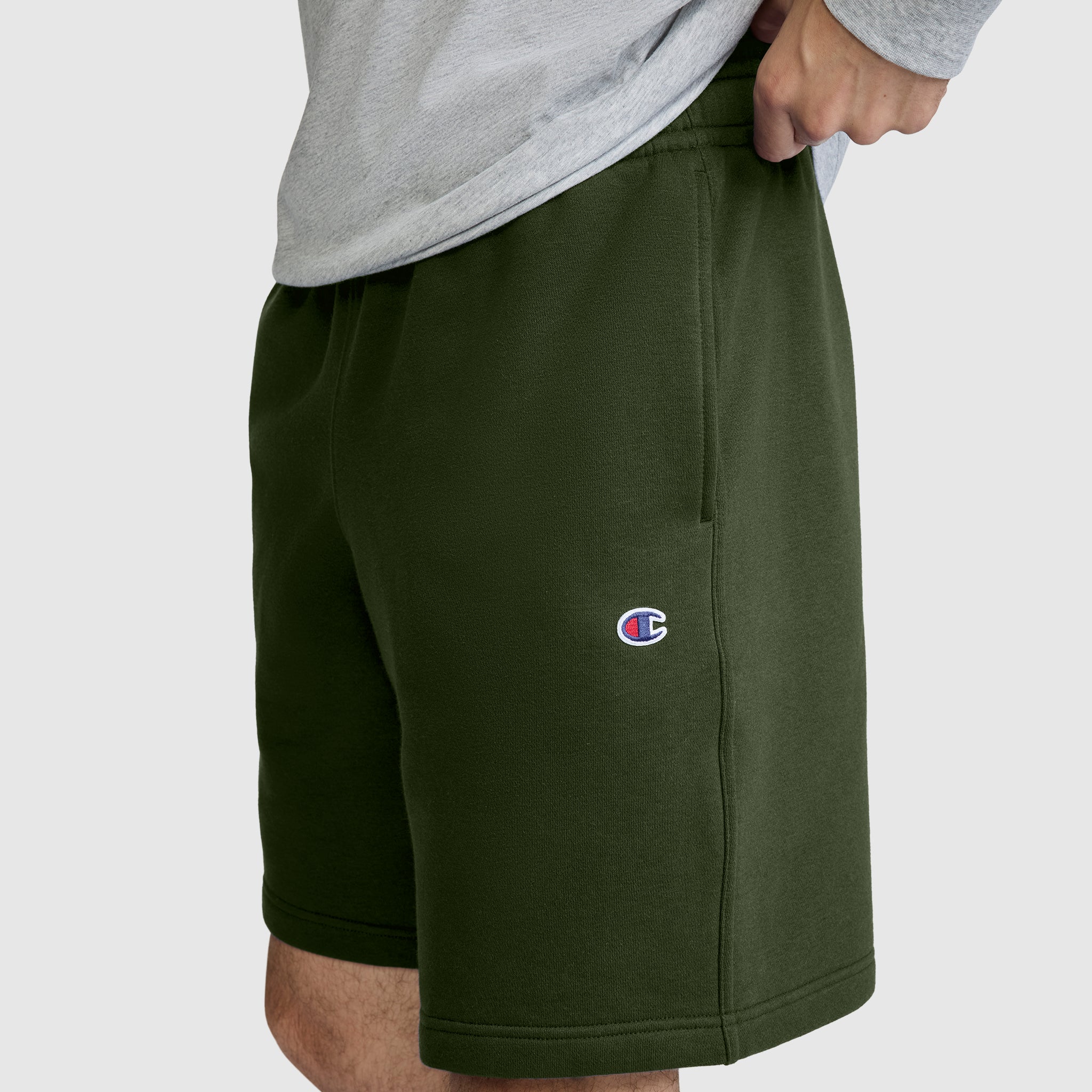 Champion Powerblend Short molleton homme vert 10 pouces