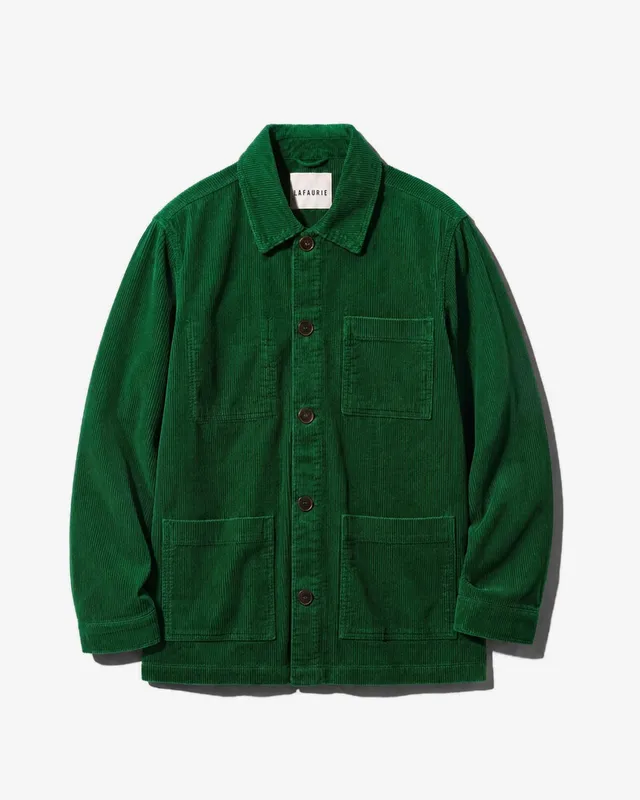 LAFAURIE Esteve veste de peintre velours vert mousse
