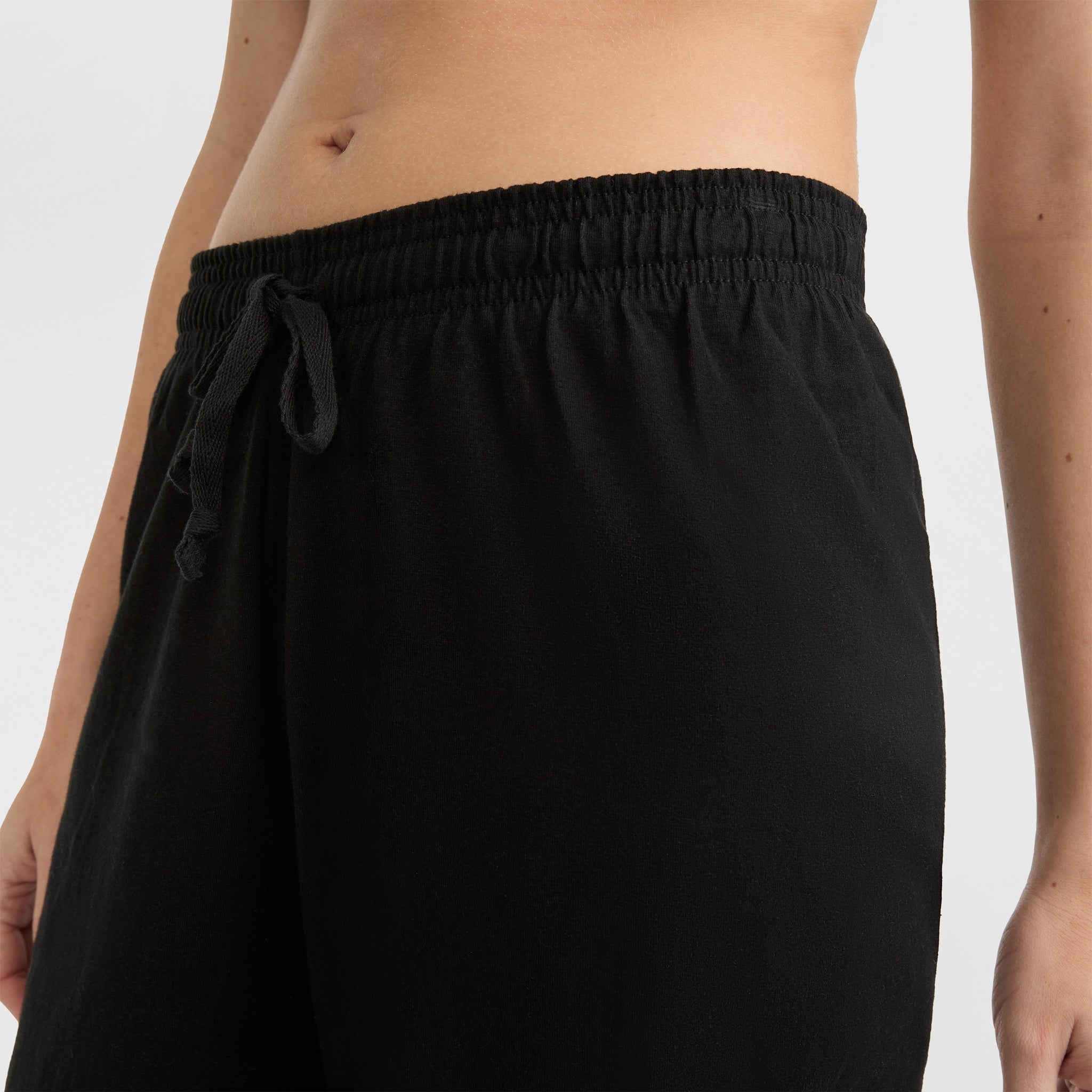 Champion Pants Capri C Logo corsaire femme noir coton léger