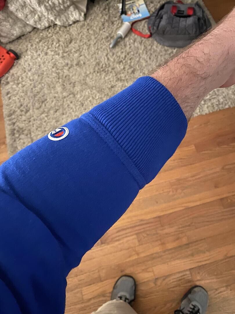 Champion Powerblend C Logo sweat à capuche bleu marine classique