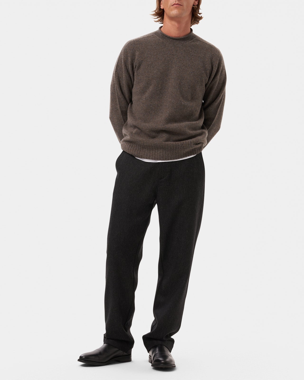 Lafaurie Marcel pantalon flanelle gris anthracite laine