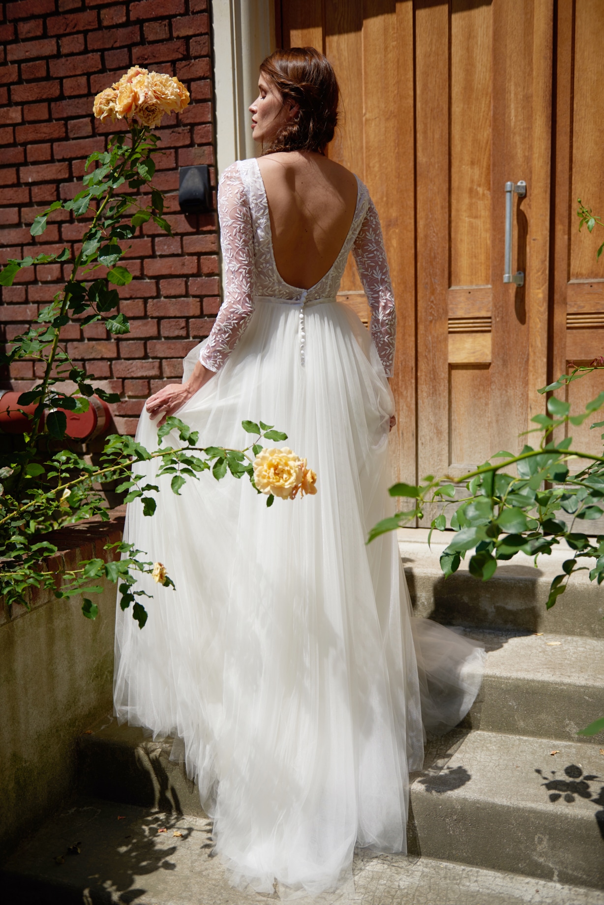 Maison Floret Sur-mesure Ashton robe de mariée tulle rebrodé