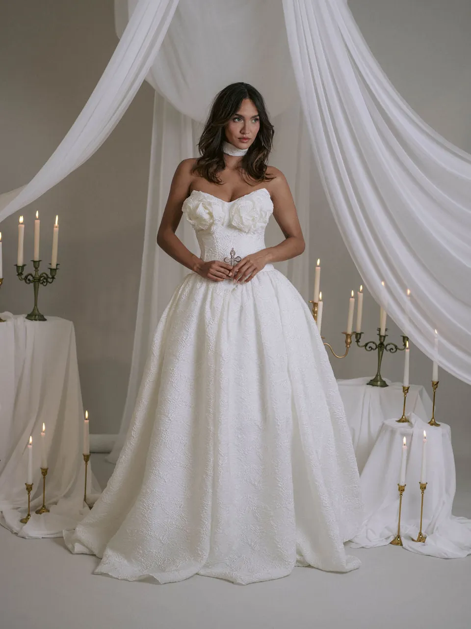 Rime Arodaky Bridal Capulet robe de mariée bustier soie