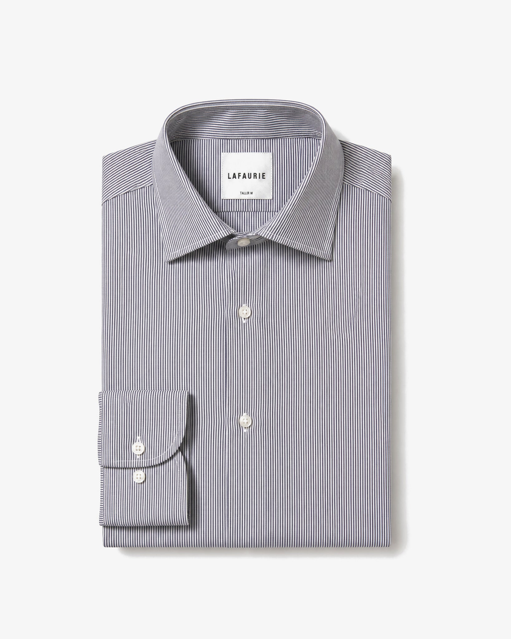 LAFAURIE CHOPIN Gris Blanc chemise rayée coton semi-ajustée