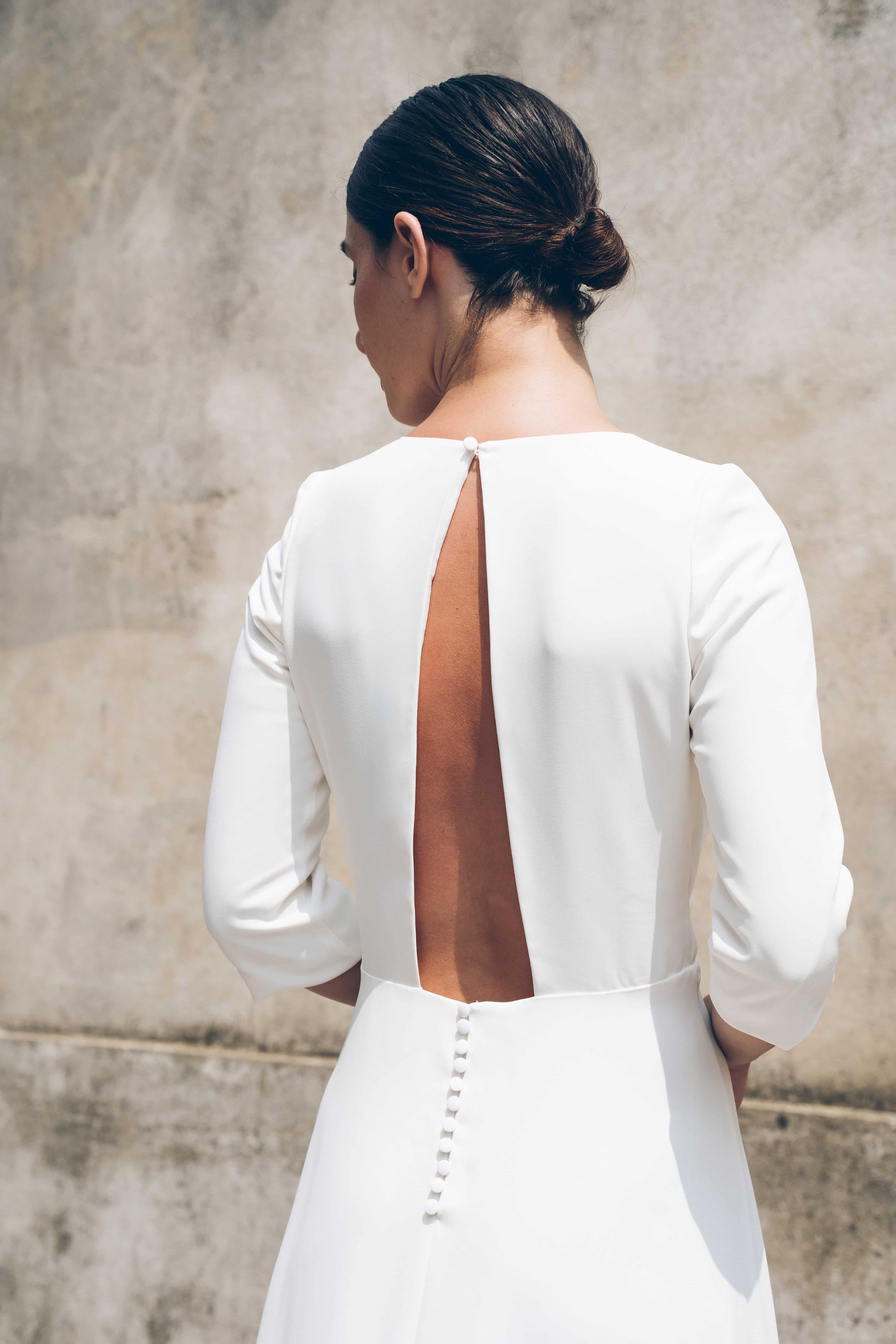 Maison Floret Sur-mesure Jacob robe de mariée col inversé