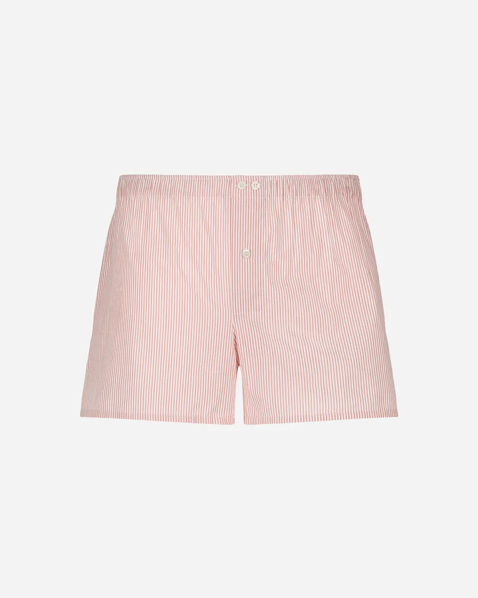 Lafaurie Vinnie Blanc/Orange caleçon rayé coton homme