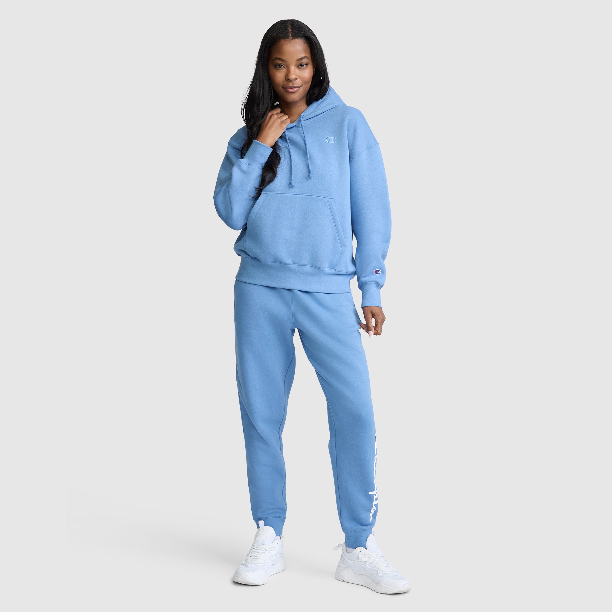 Champion Powerblend Small C Freshman Sweat à Capuche Riviera coton