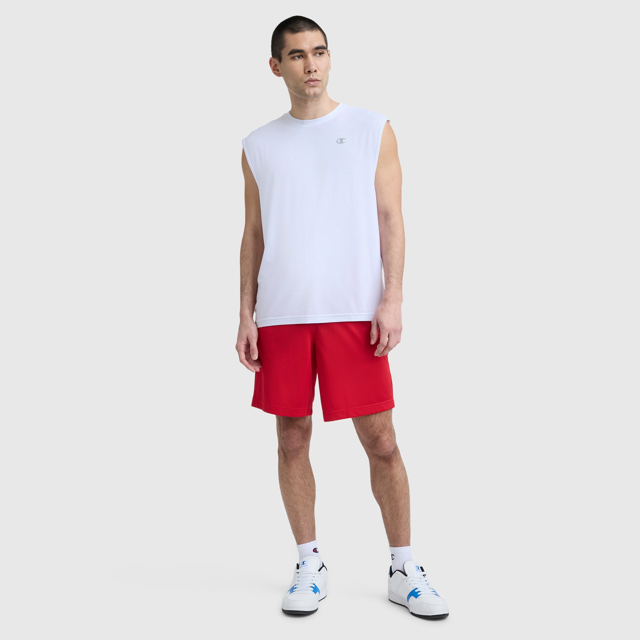 Champion Muscle Tee Script T-Shirt Blanc