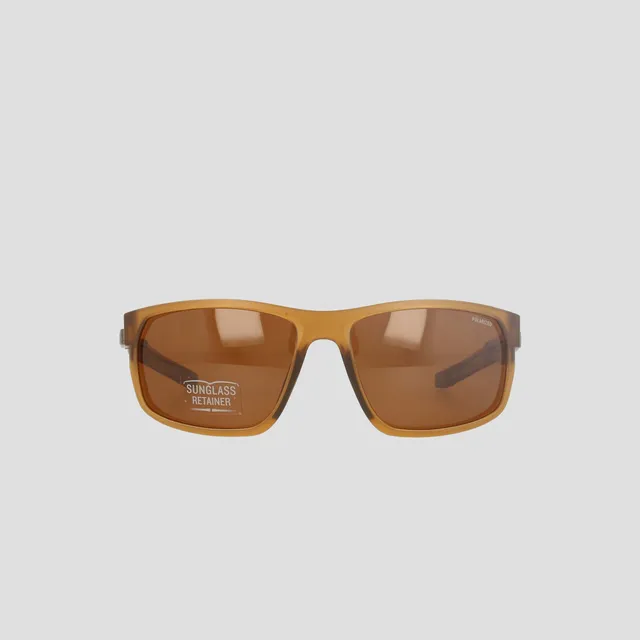 Champion Polarized Rectangle Retainer Wrap lunettes Trans Walnut