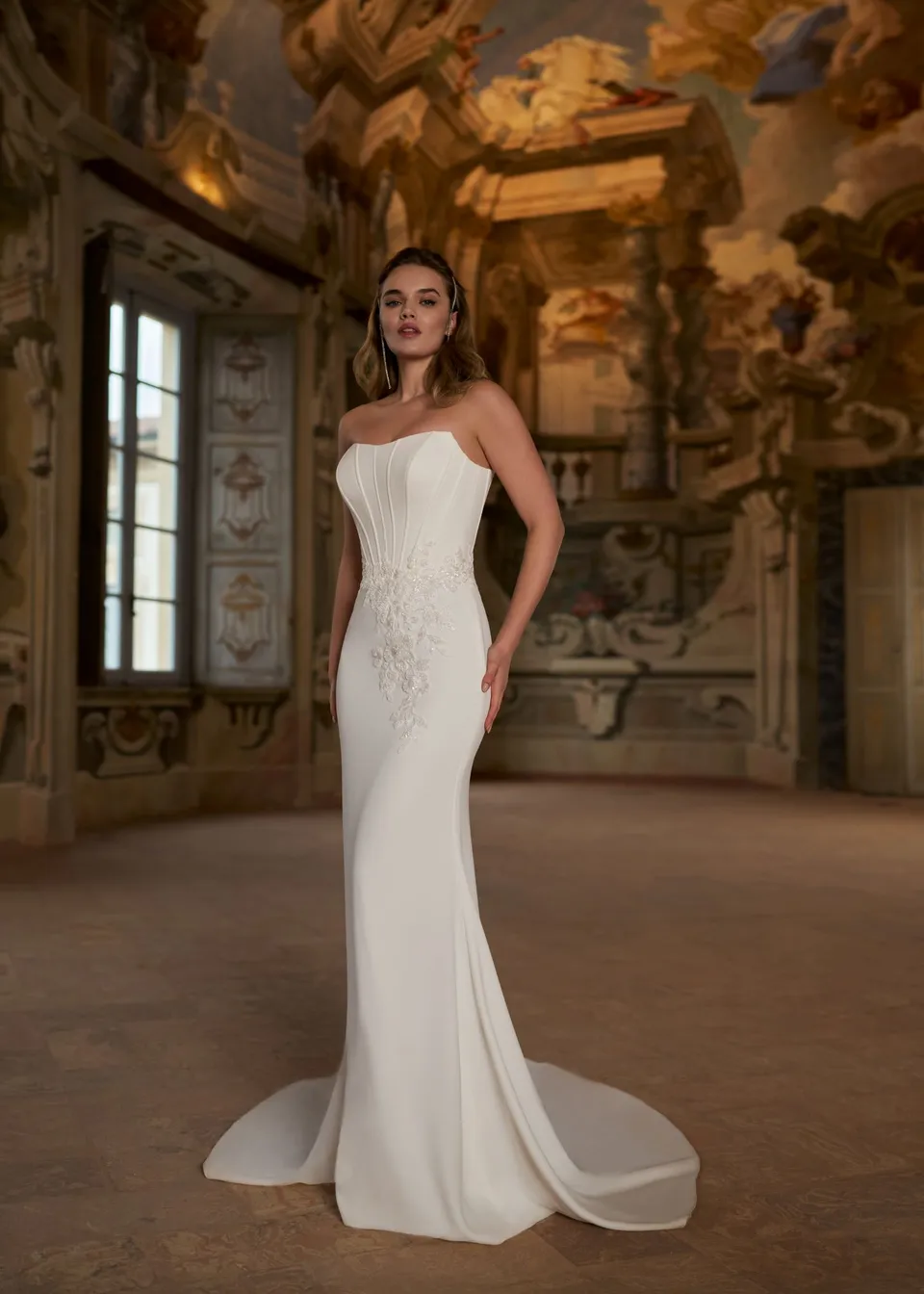 Hervé Paris Novel Nicole robe de mariée satin