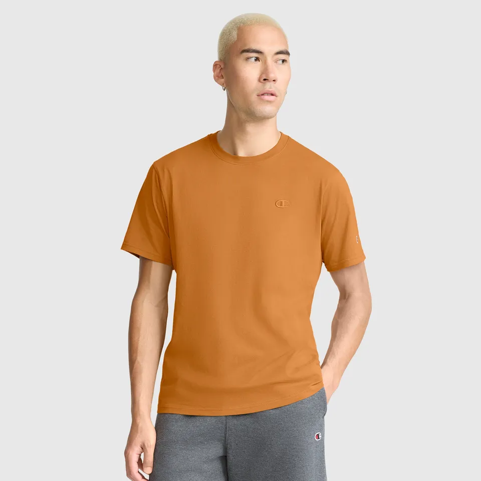 Champion Classic T-Shirt C Logo t-shirt homme Glazed Ginger coton
