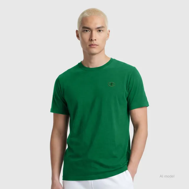 Champion Classic C Logo t-shirt homme Verdant Green coton