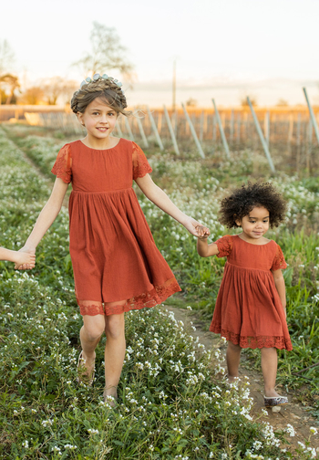 Le Jour de Notre Oui Manon Terracotta robe enfant terracotta