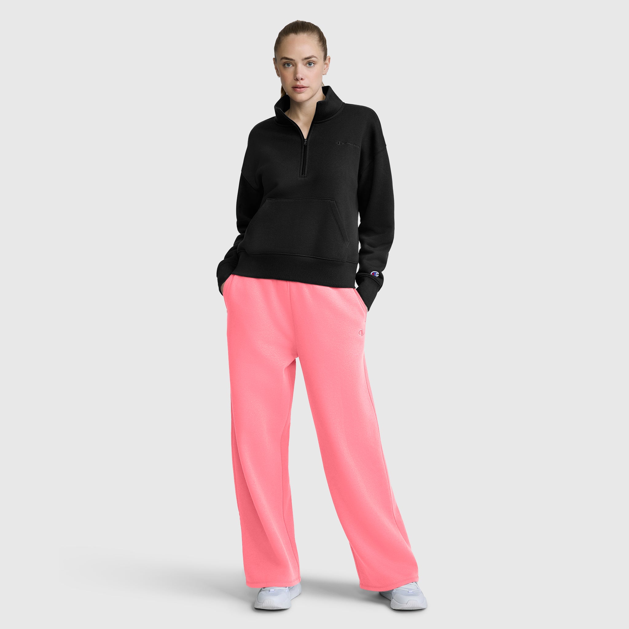 Champion Wide Leg Fleece jogging large rose Strawberry Pink