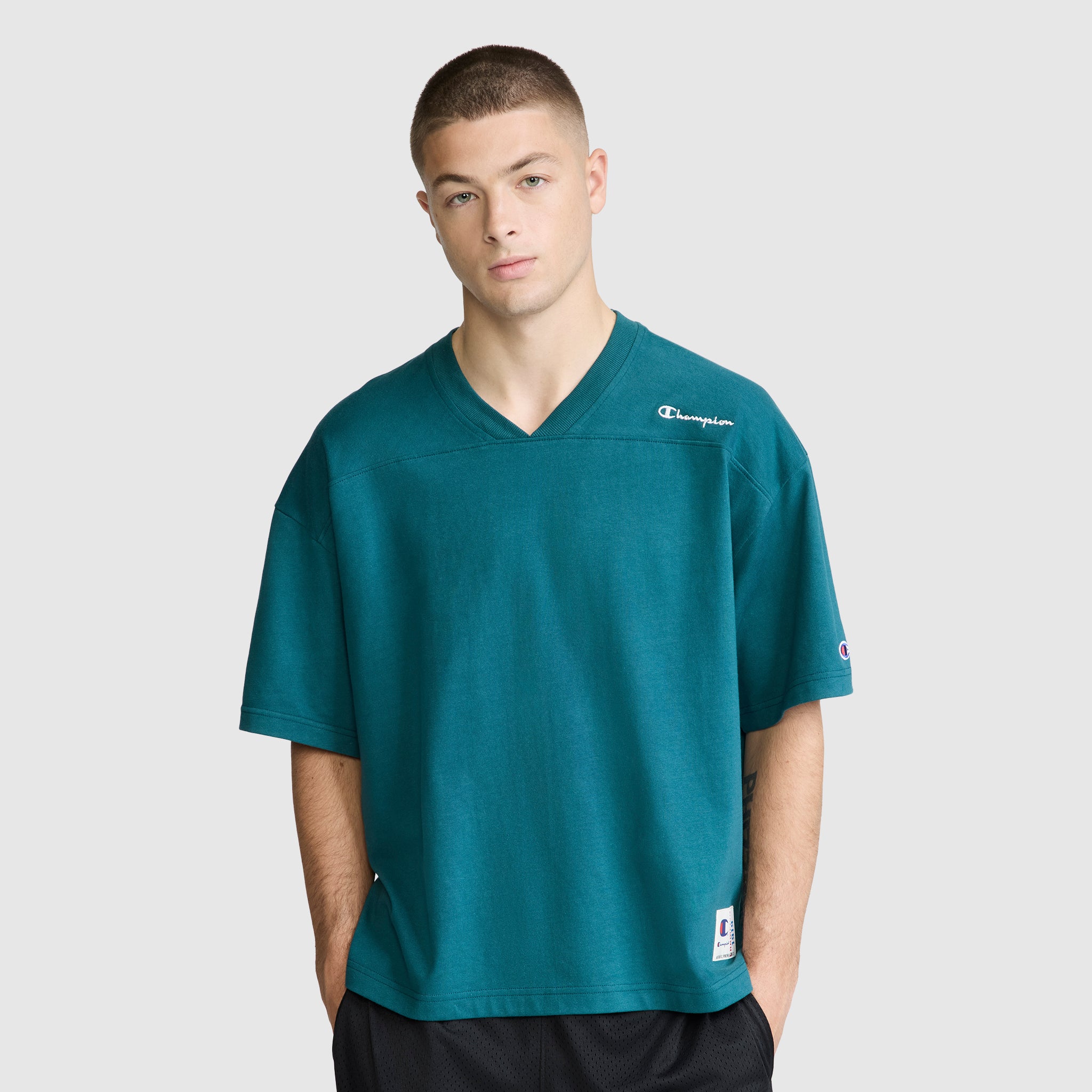 Champion Boxy T-Shirt coton manches courtes Deep Teal
