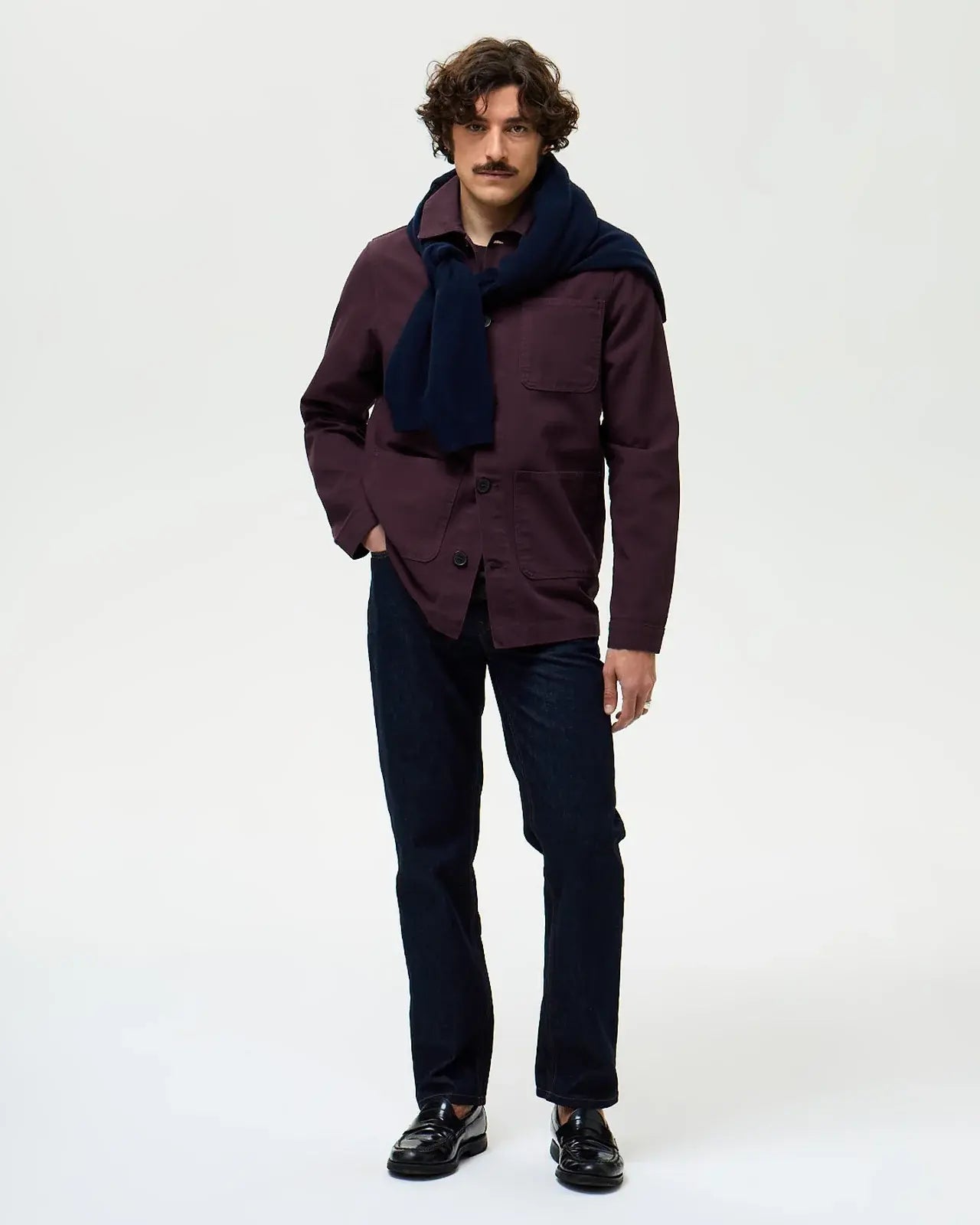 LAFAURIE Delaunay veste de peintre dark prune coton