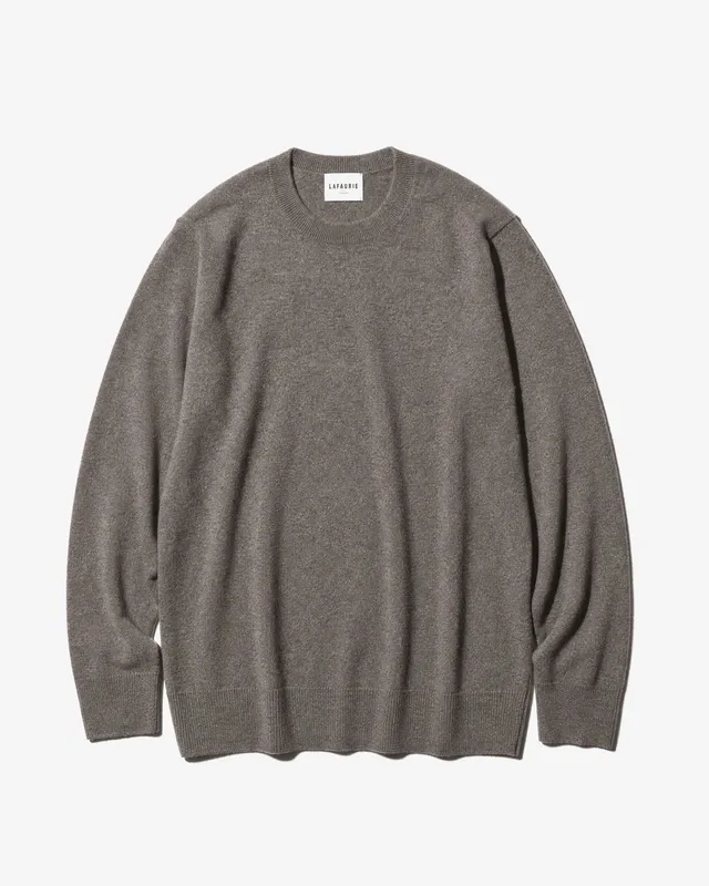 LAFAURIE GUSTAVO pull gris souris laine col rond