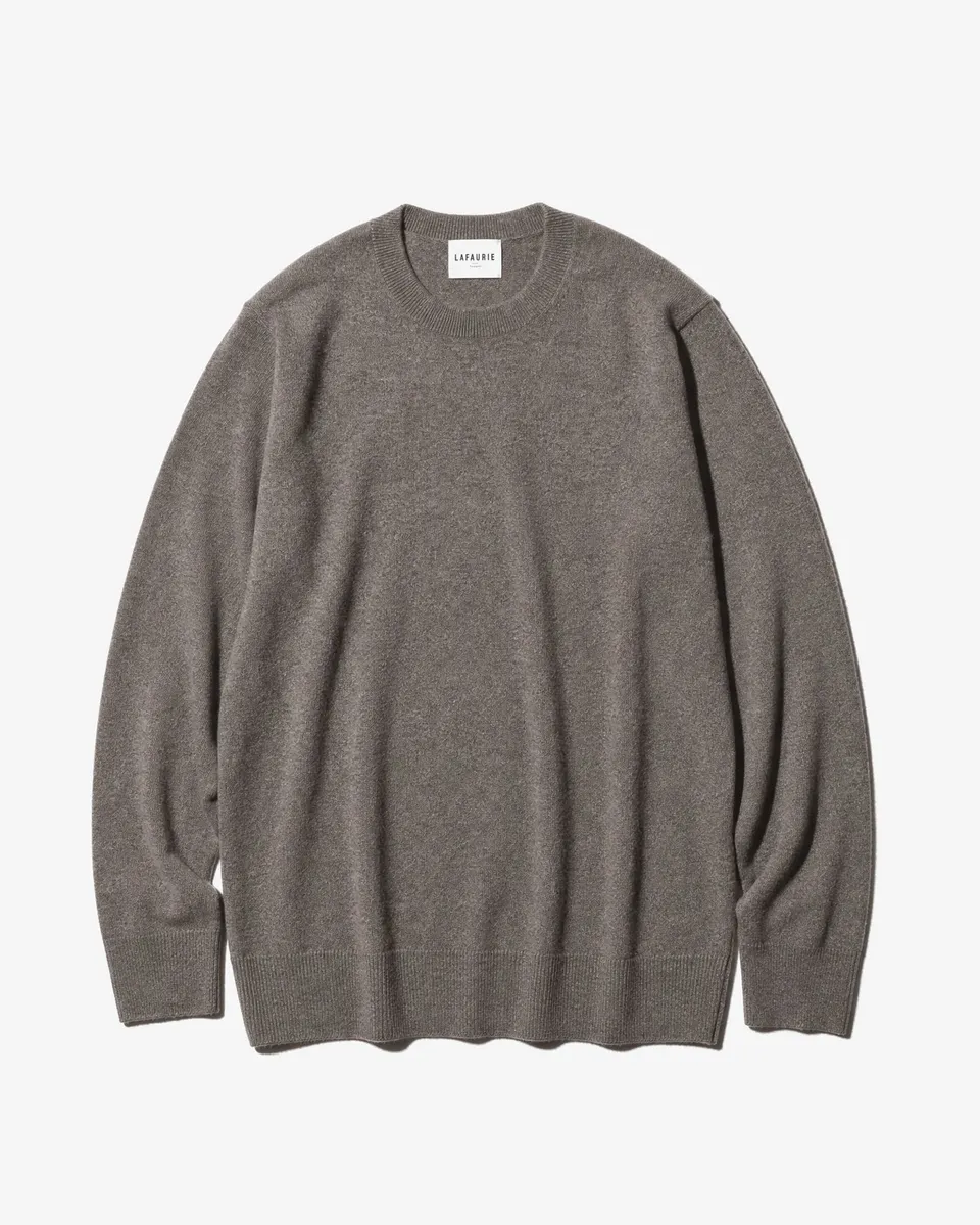 LAFAURIE GUSTAVO pull gris souris laine col rond