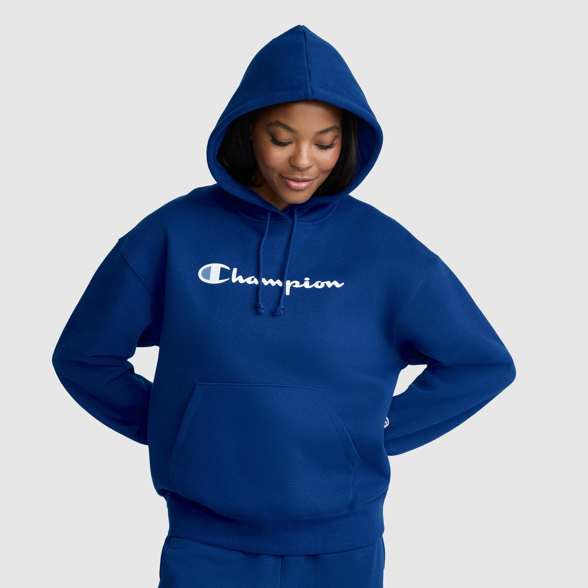 Champion Powerblend Relaxed Hoodie sweat Blue Depths