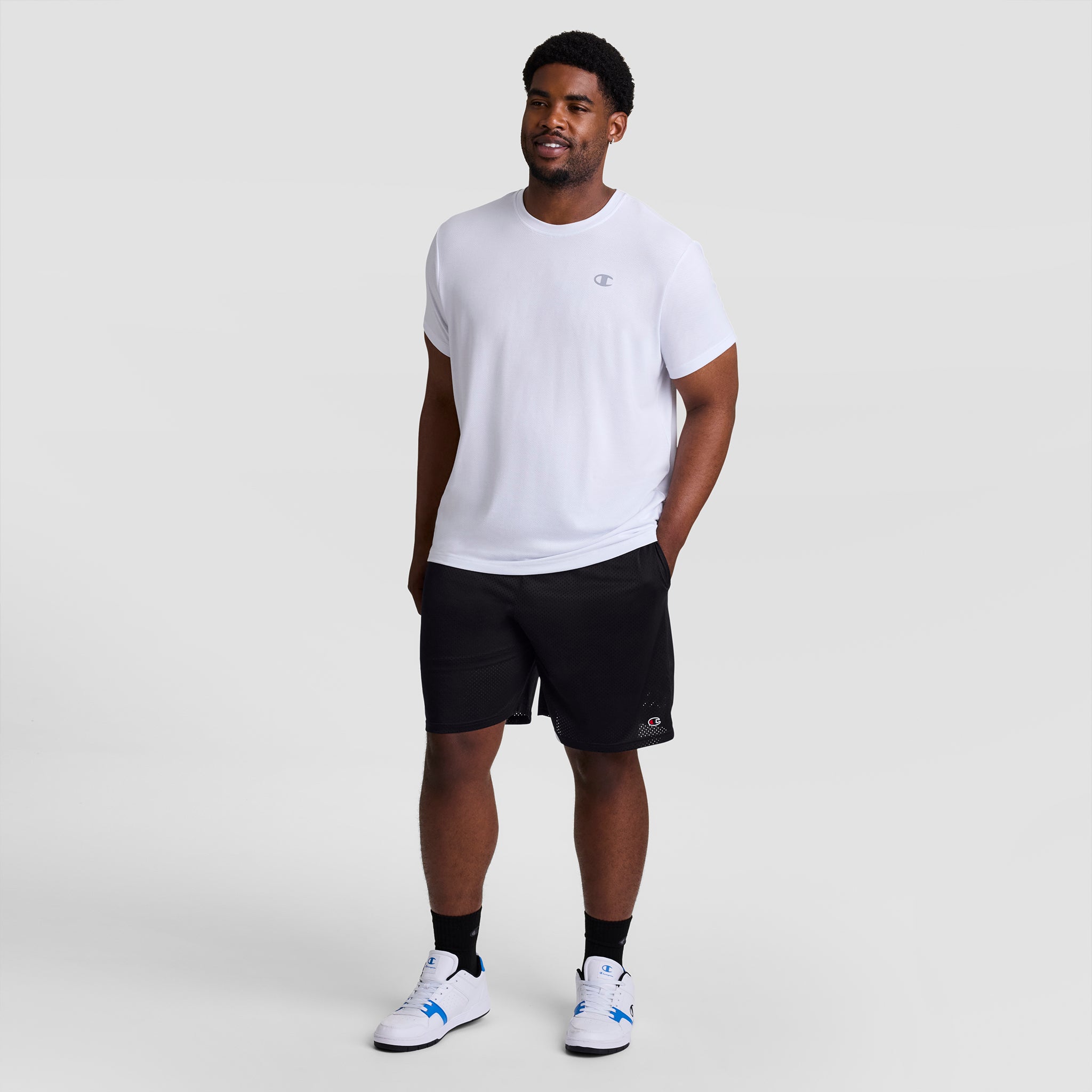 Champion 9 pouces short mesh noir homme grande taille