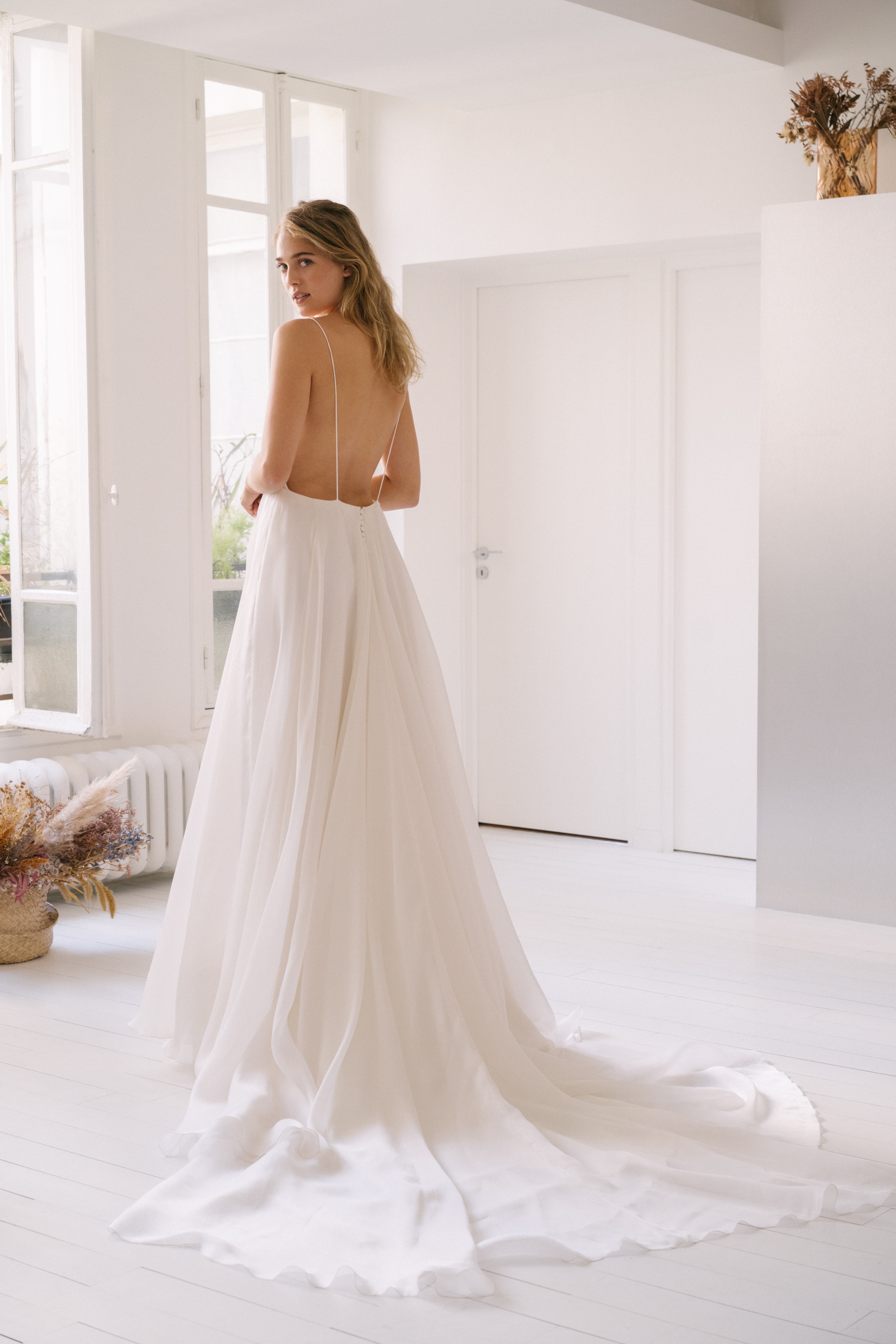 Maison Floret Sur-mesure Johan robe organza soie grand nœud