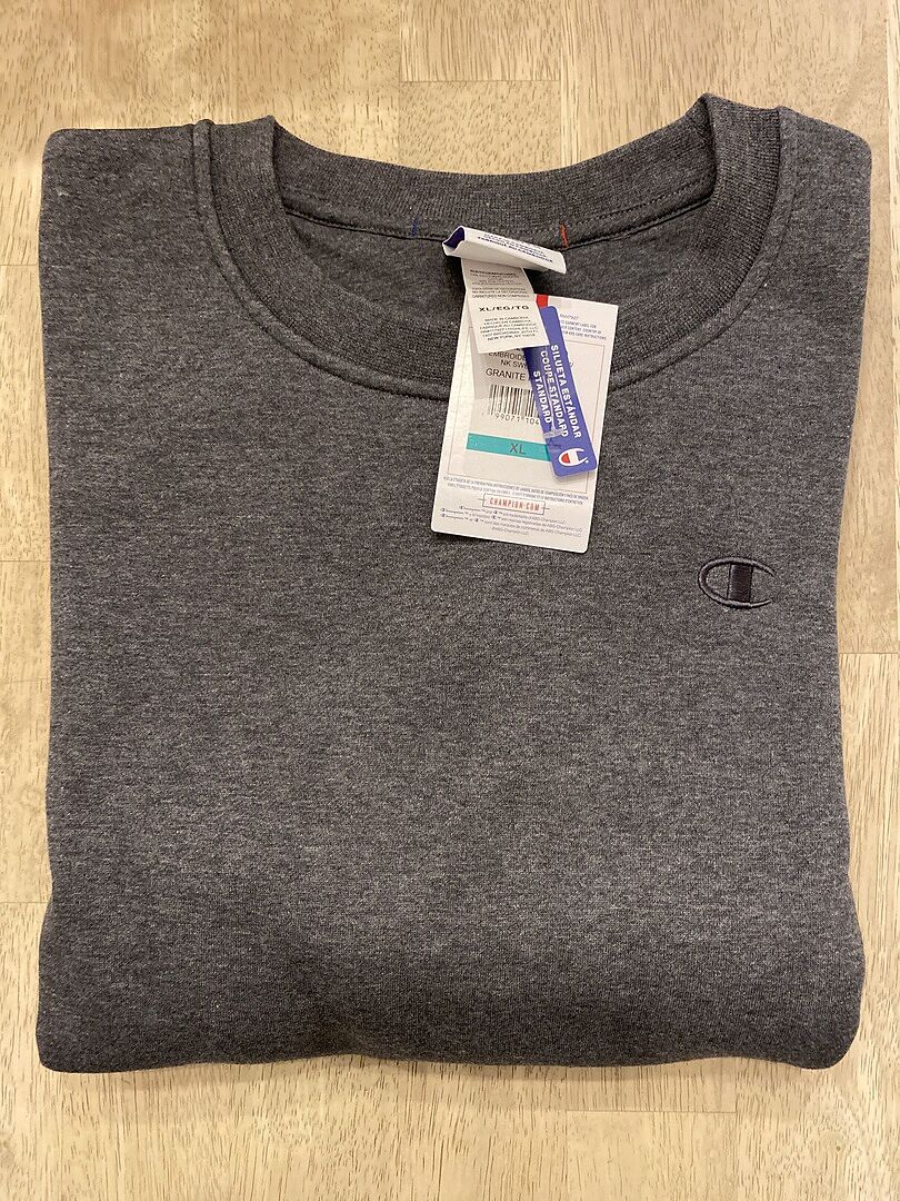 Champion Powerblend Crewneck Sweat Homme Gris Chiné Chaud