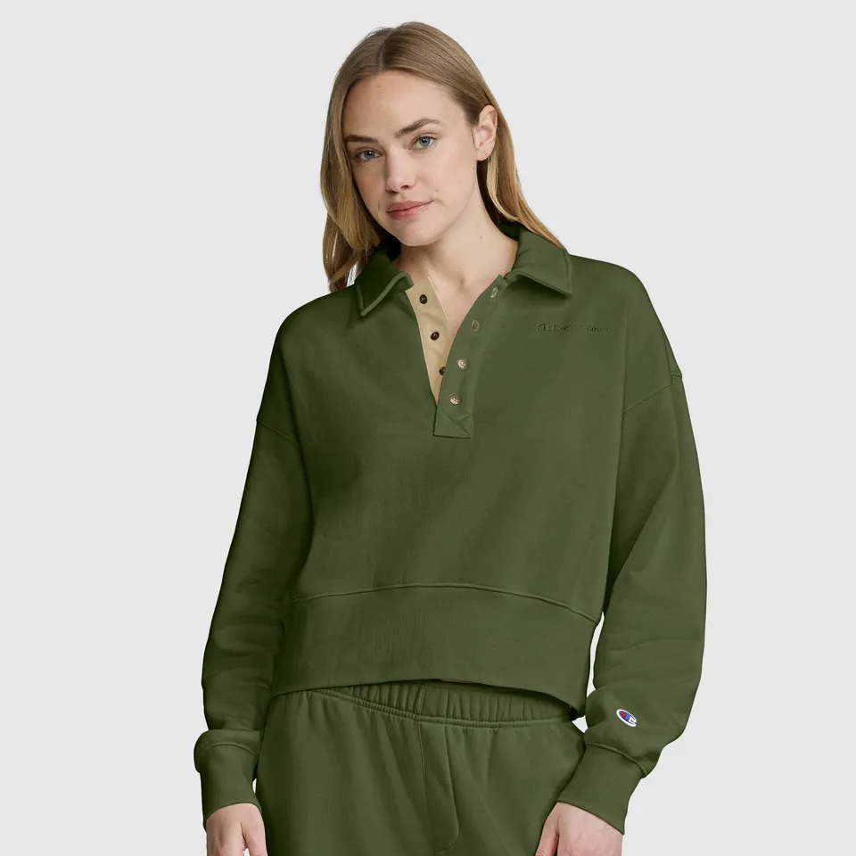 Champion T-Shirts Fleece Training Polo haut vert Chive