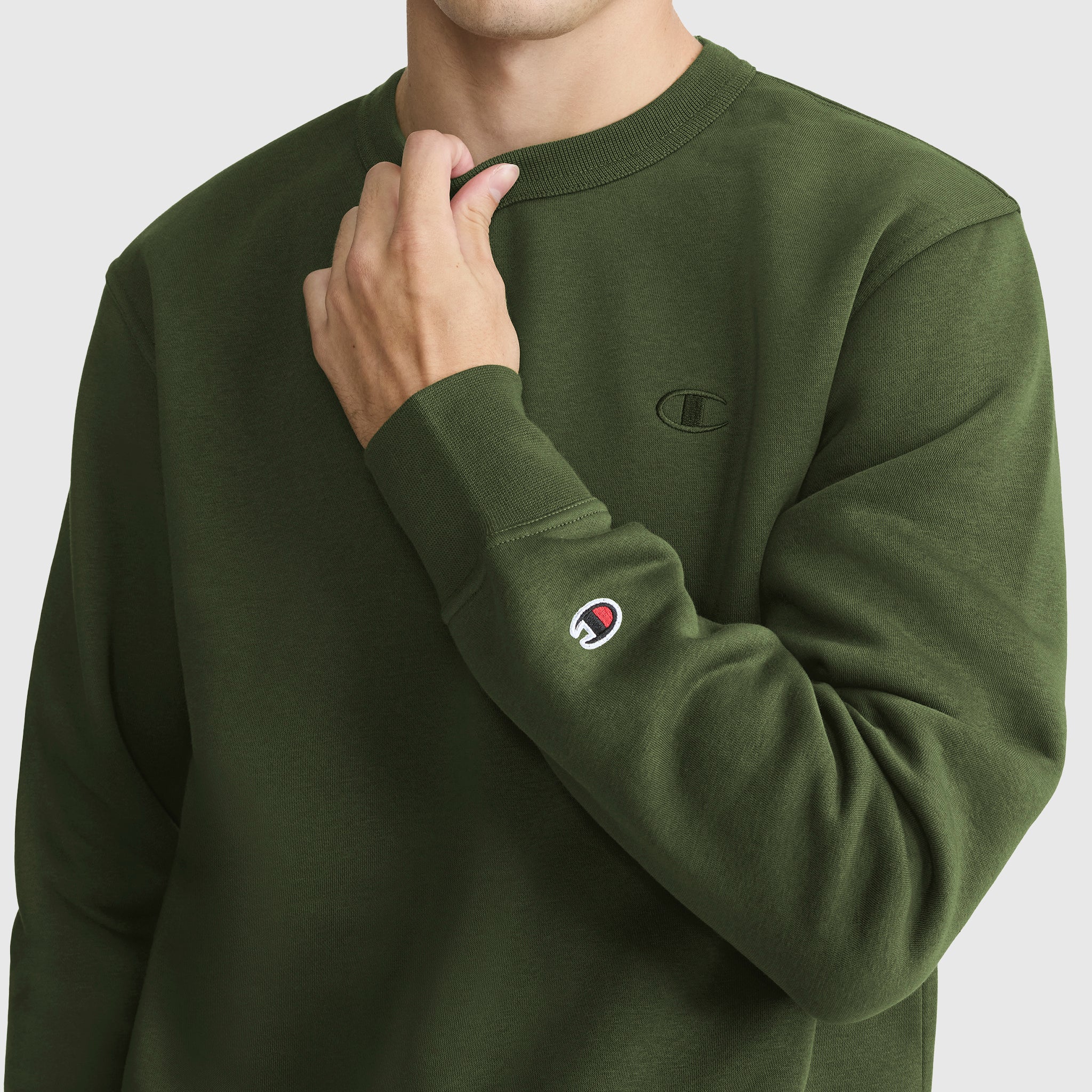 Champion Powerblend Crewneck C Logo sweat-shirt vert Chive