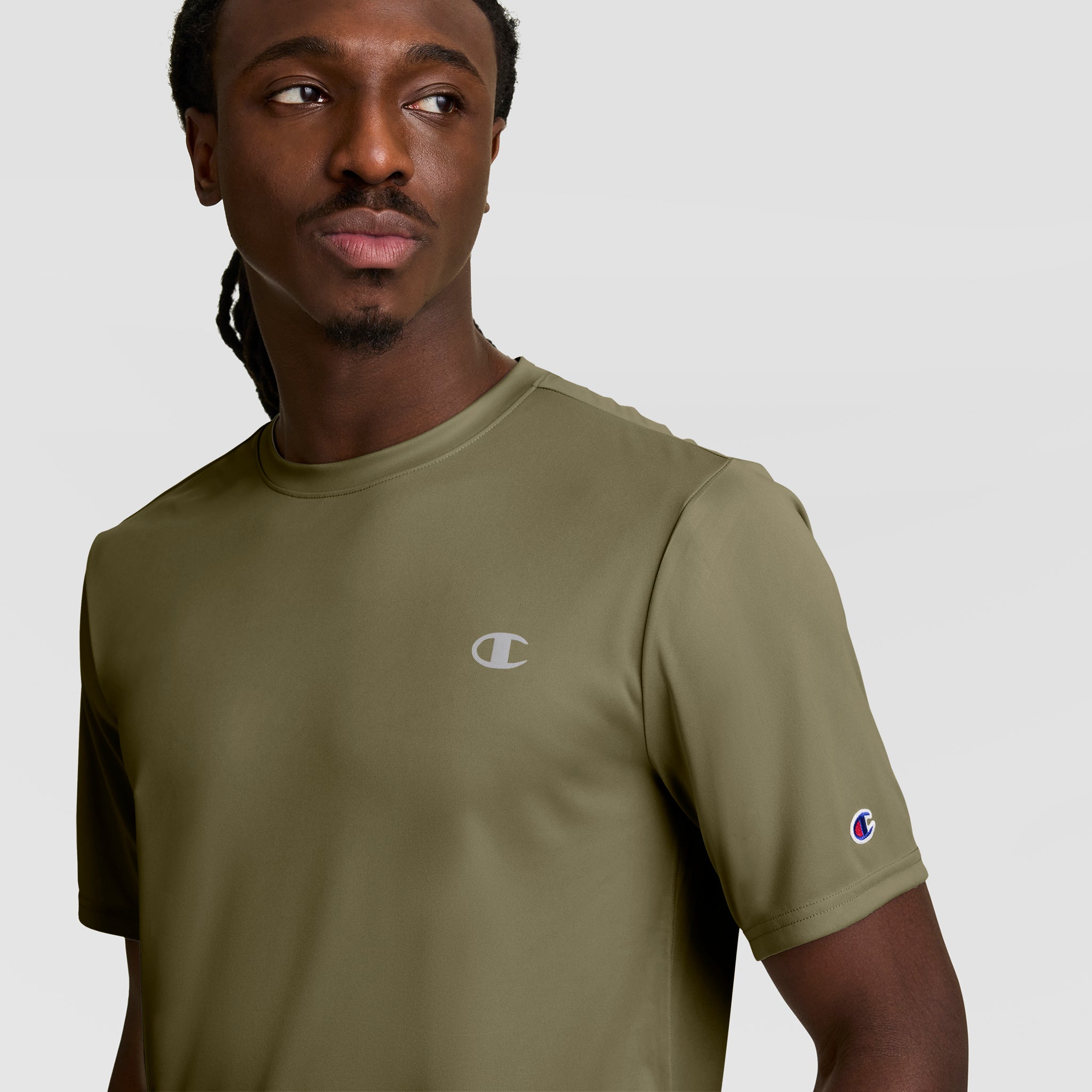 Champion Sport T-Shirt Reflective C Logo Burnt Olive homme