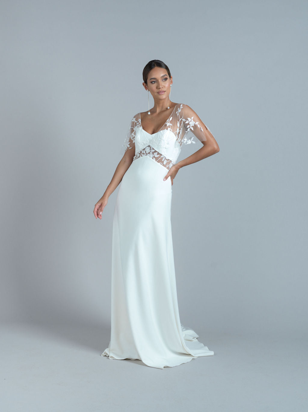 Rime Arodaky Kiss robe de mariée crêpe tulle brodé