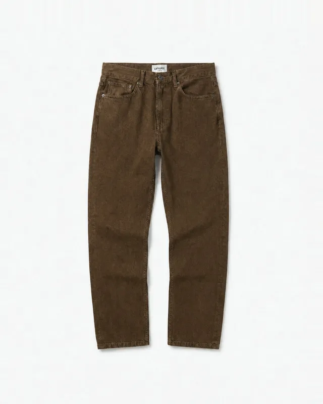 LAFAURIE BRADY jean droit marron fauve denim coton