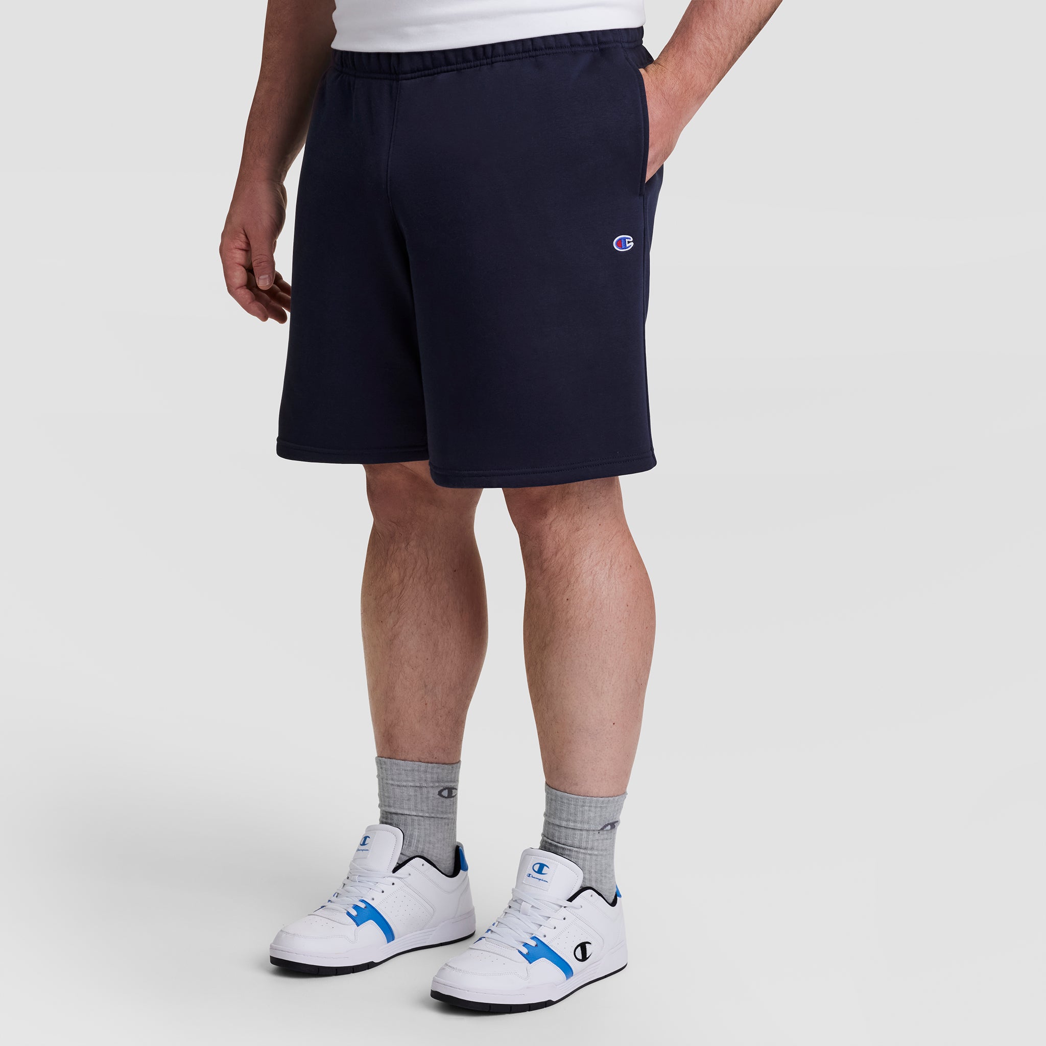 Champion Powerblend Short molletonné marine grande taille