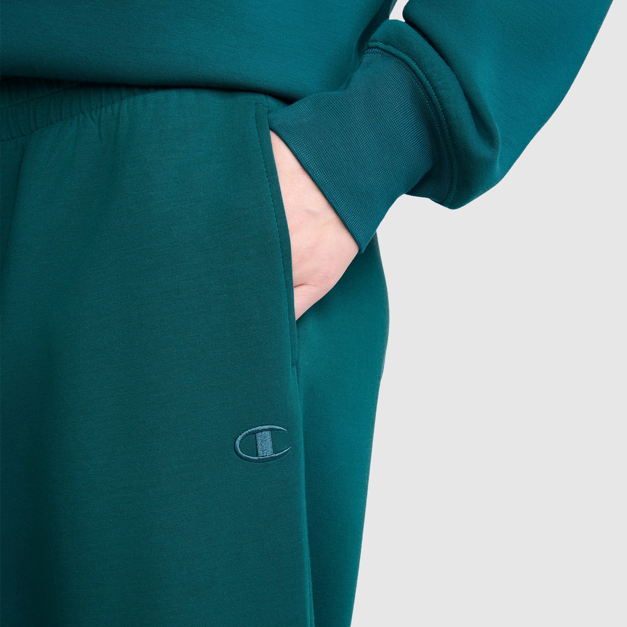 Champion Taper Leg jogger femme vert sarcelle zip