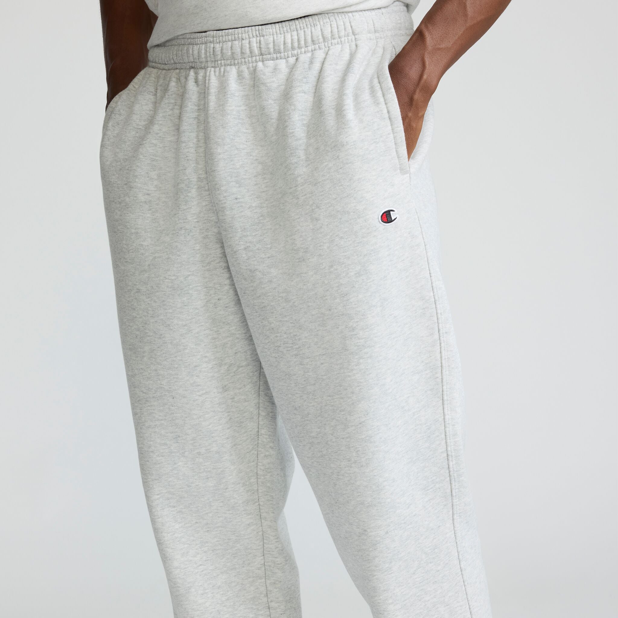 Champion Powerblend jogging homme Platinum Silver molleton