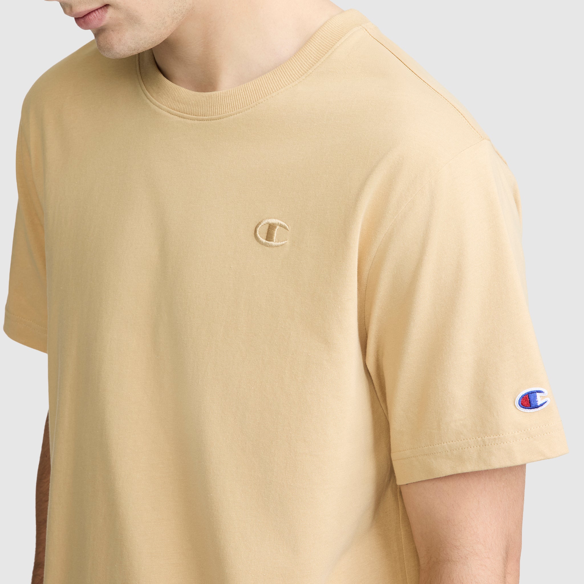 Champion Classic C Logo t-shirt homme Curds & Whey coton