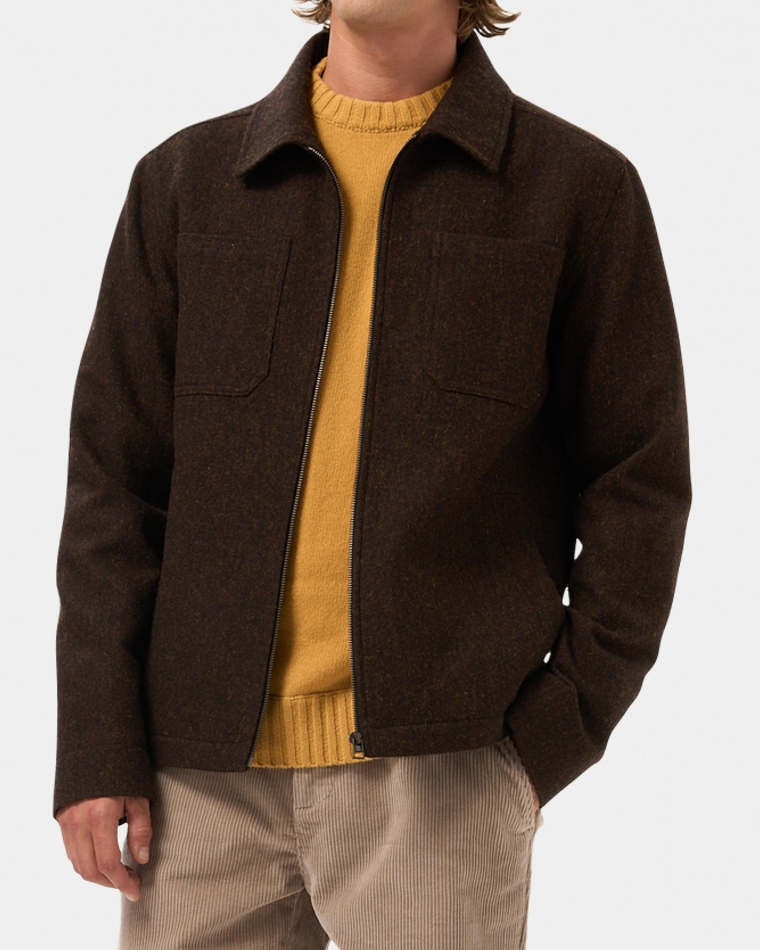 LAFAURIE RIVOLI Tweed blouson noir cuivre laine vierge