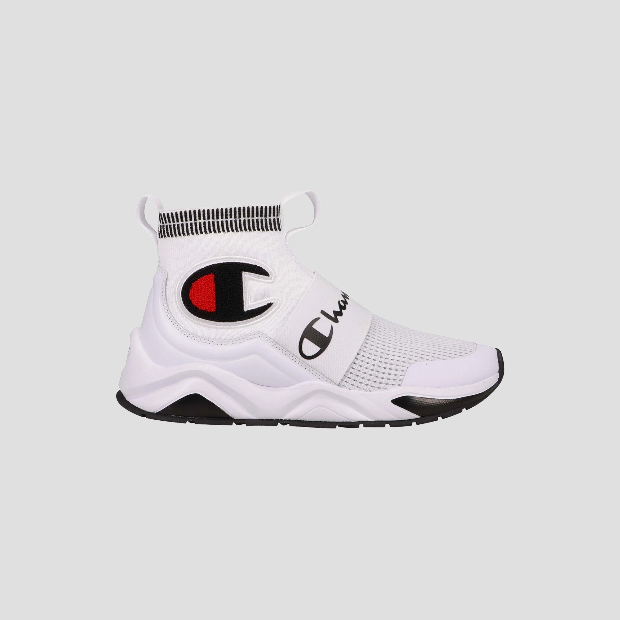 Champion Rally Pro baskets enfant blanc montantes knit